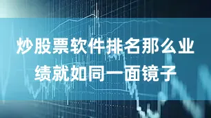 炒股票软件排名那么业绩就如同一面镜子